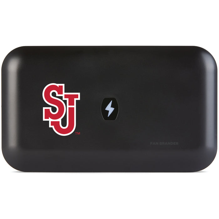 PhoneSoap UV Cleaner with St. John's Red Storm Primary Logo