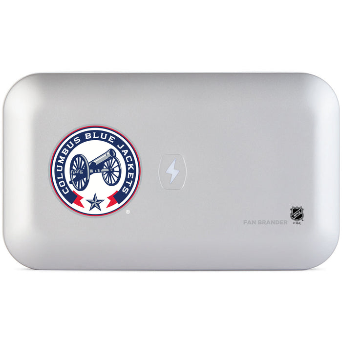 PhoneSoap UV Cleaner with Columbus Blue Jackets Secondary Logo