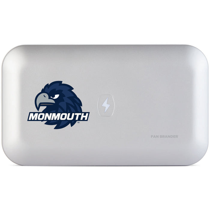 PhoneSoap UV Cleaner with Monmouth Hawks Primary Logo
