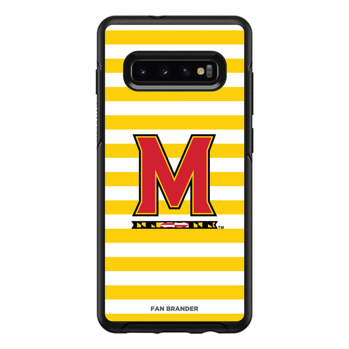 OtterBox Black Phone case with Maryland Terrapins Stripes Design