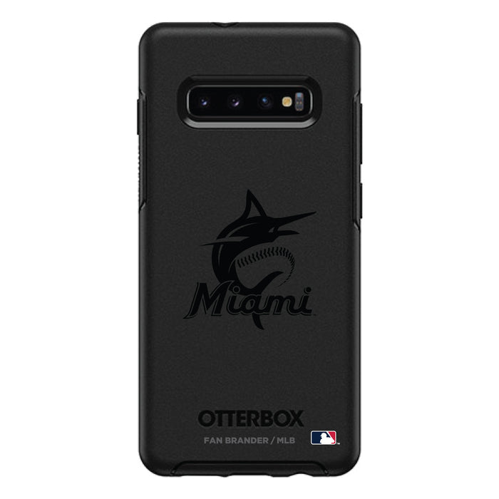 OtterBox Black Phone case with Miami Marlins Primary Logo in Black