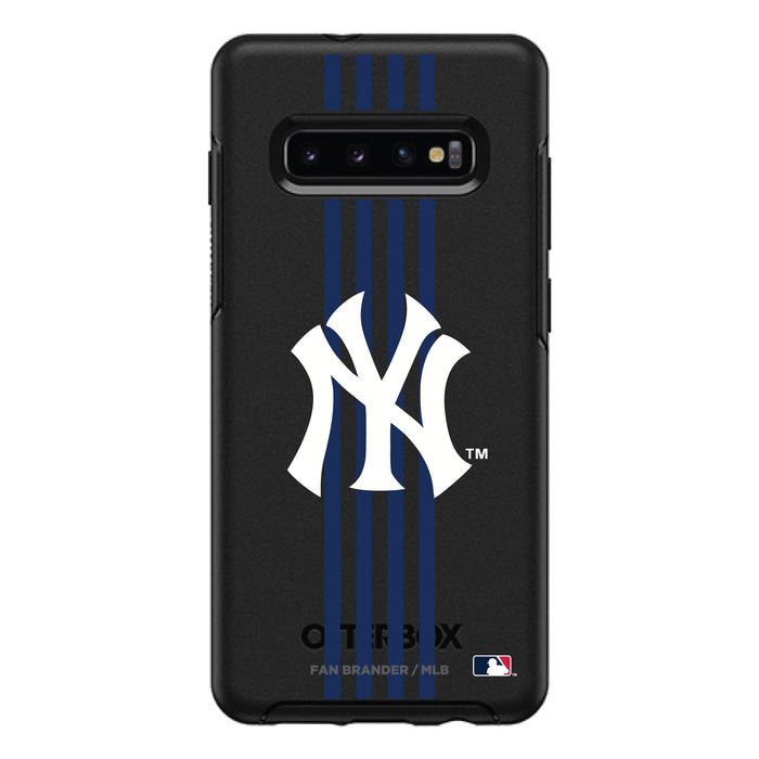 OtterBox Black Phone case with New York Yankees Primary Logo and Vertical Stripe