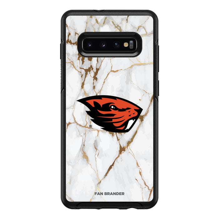 OtterBox Black Phone case with Oregon State Beavers White Marble Design