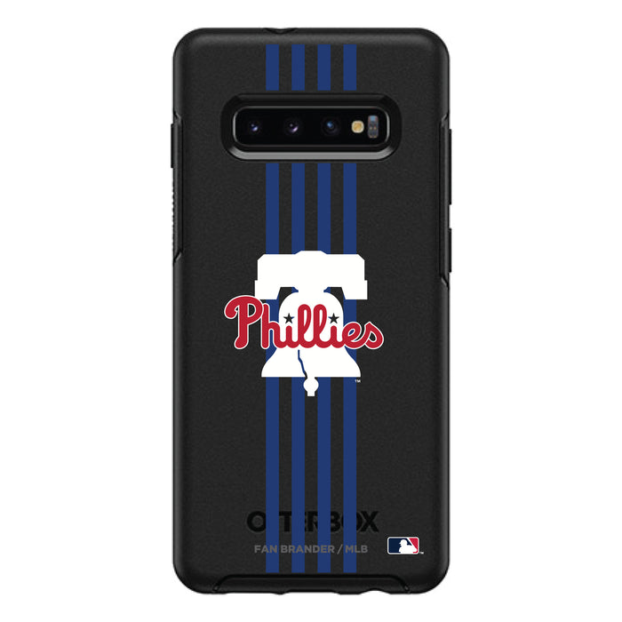 OtterBox Black Phone case with Philadelphia Phillies Primary Logo and Vertical Stripe