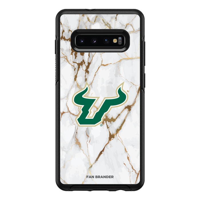 OtterBox Black Phone case with South Florida Bulls White Marble Design