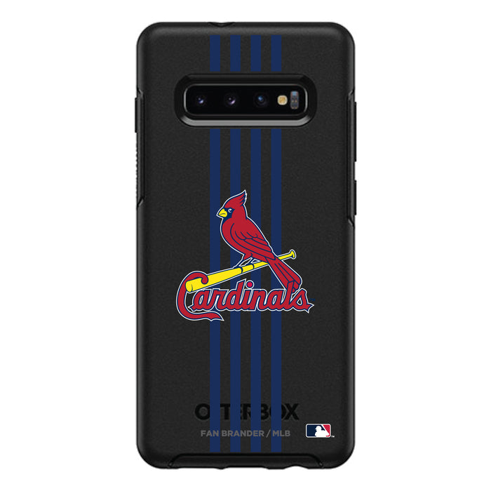 OtterBox Black Phone case with St. Louis Cardinals Primary Logo and Vertical Stripe