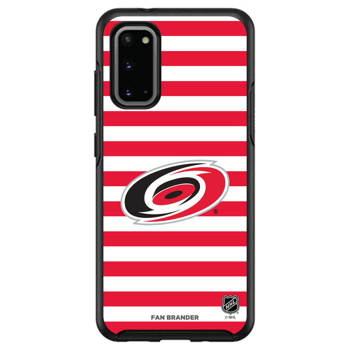 OtterBox Black Phone case with Carolina Hurricanes Primary Logo and Striped Design