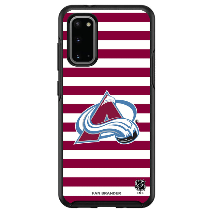 OtterBox Black Phone case with Colorado Avalanche Primary Logo and Striped Design