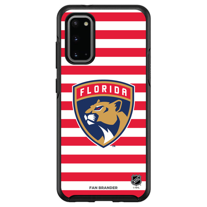 OtterBox Black Phone case with Florida Panthers Primary Logo and Striped Design