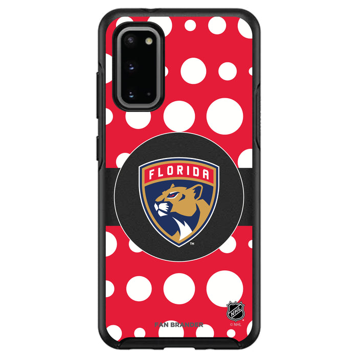 OtterBox Black Phone case with Florida Panthers Polka Dots design