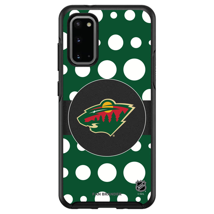 OtterBox Black Phone case with Minnesota Wild Polka Dots design