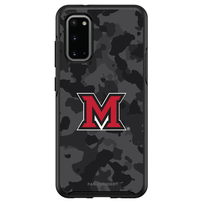 OtterBox Black Phone case with Miami University RedHawks Urban Camo Background