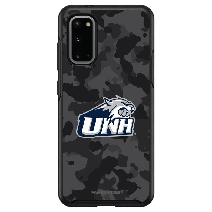 OtterBox Black Phone case with New Hampshire Wildcats Urban Camo Background