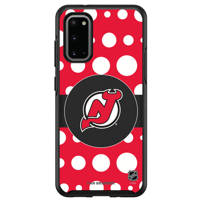 OtterBox Black Phone case with New Jersey Devils Polka Dots design