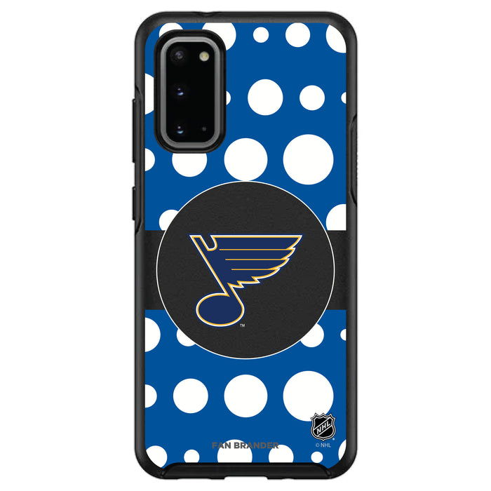 OtterBox Black Phone case with St. Louis Blues Polka Dots design