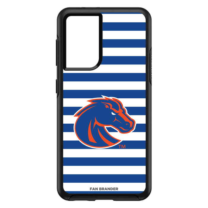 OtterBox Black Phone case with Boise State Broncos Tide Primary Logo and Striped Design