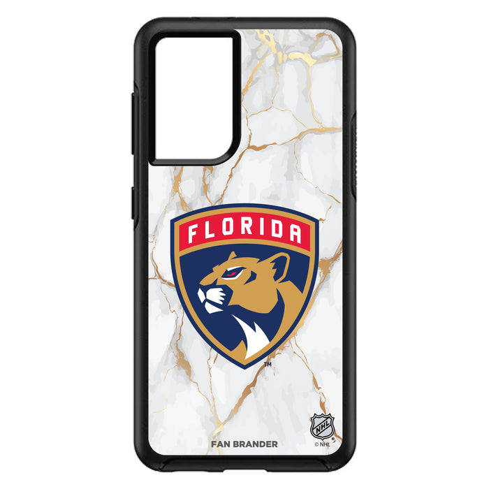 OtterBox Black Phone case with Florida Panthers White Marble design