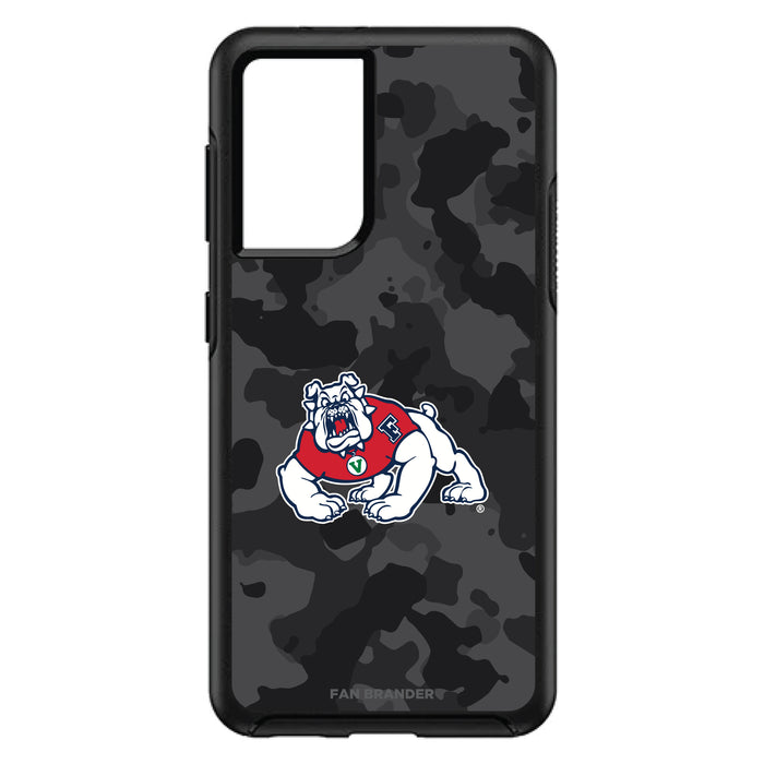 OtterBox Black Phone case with Fresno State Bulldogs Urban Camo Background