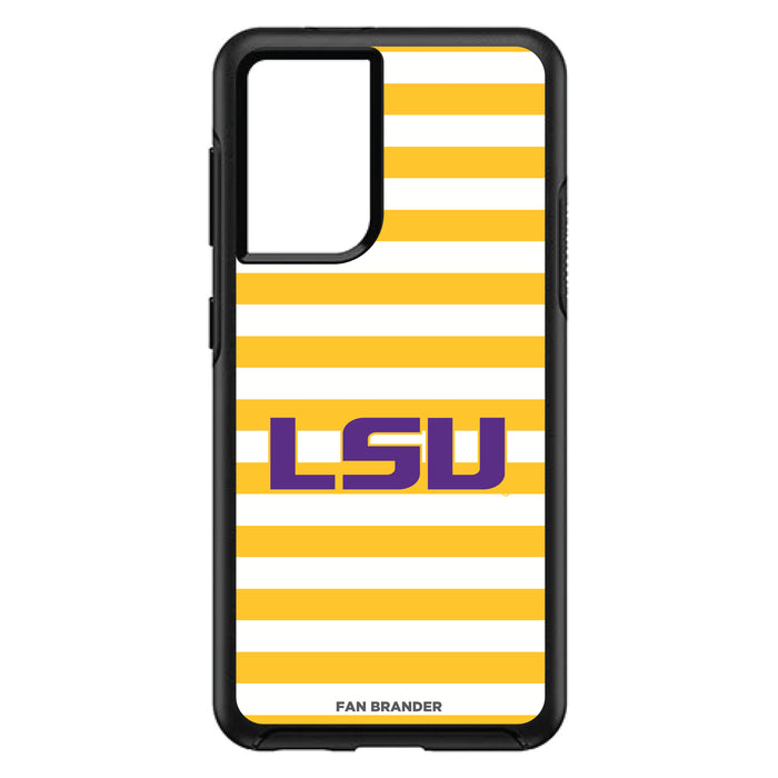 OtterBox Black Phone case with LSU Tigers Tide Primary Logo and Striped Design