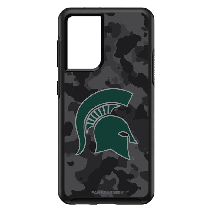 OtterBox Black Phone case with Michigan State Spartans Urban Camo Background