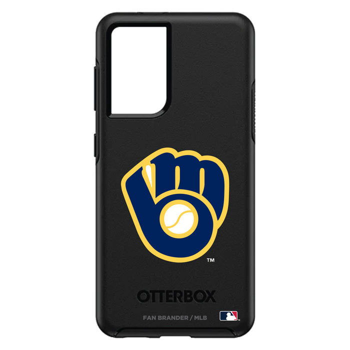 OtterBox Black Phone case with Milwaukee Brewers Secondary Logo