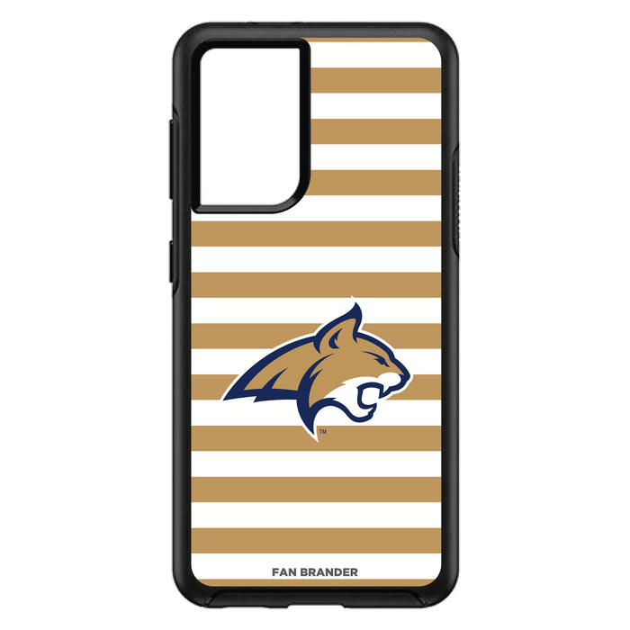 OtterBox Black Phone case with Montana State Bobcats Tide Primary Logo and Striped Design