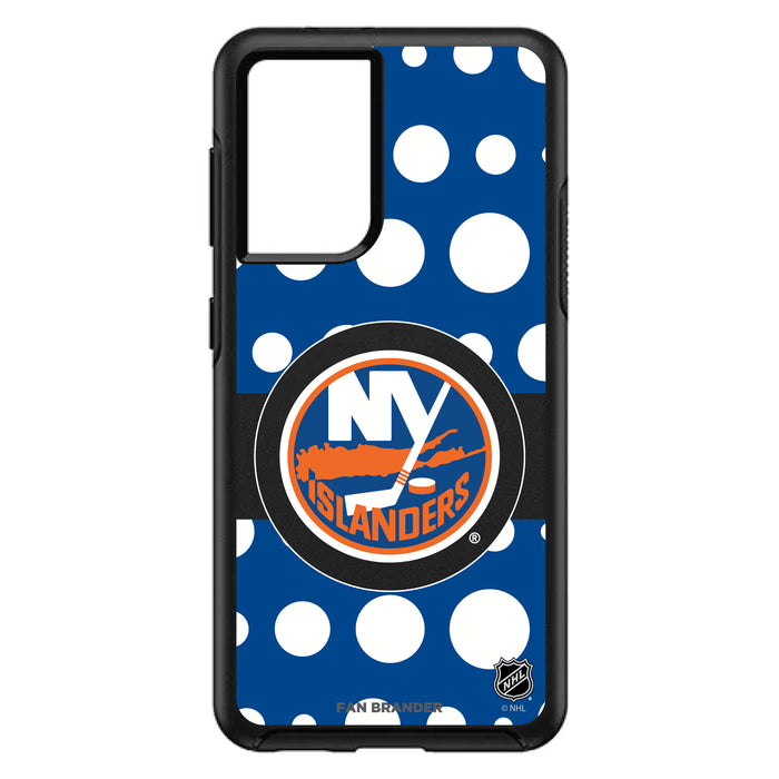 OtterBox Black Phone case with New York Islanders Polka Dots design