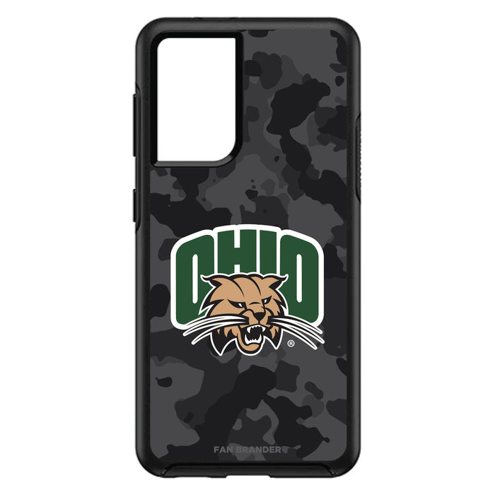 OtterBox Black Phone case with Ohio University Bobcats Urban Camo Background