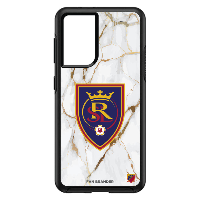 OtterBox Black Phone case with Real Salt Lake White Marble Design