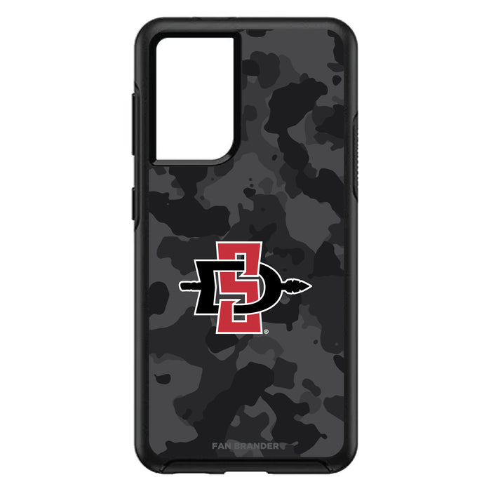 OtterBox Black Phone case with San Diego State Aztecs Urban Camo Background