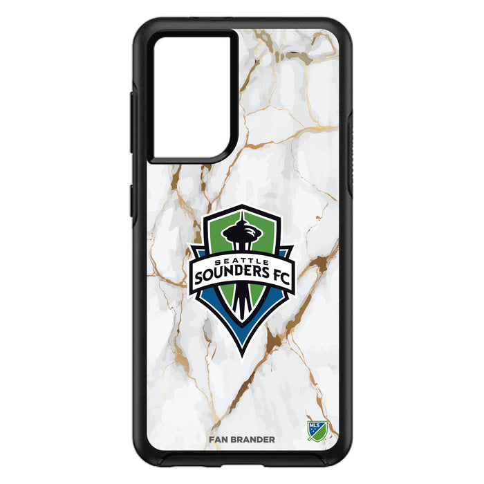 OtterBox Black Phone case with Seatle Sounders White Marble Design