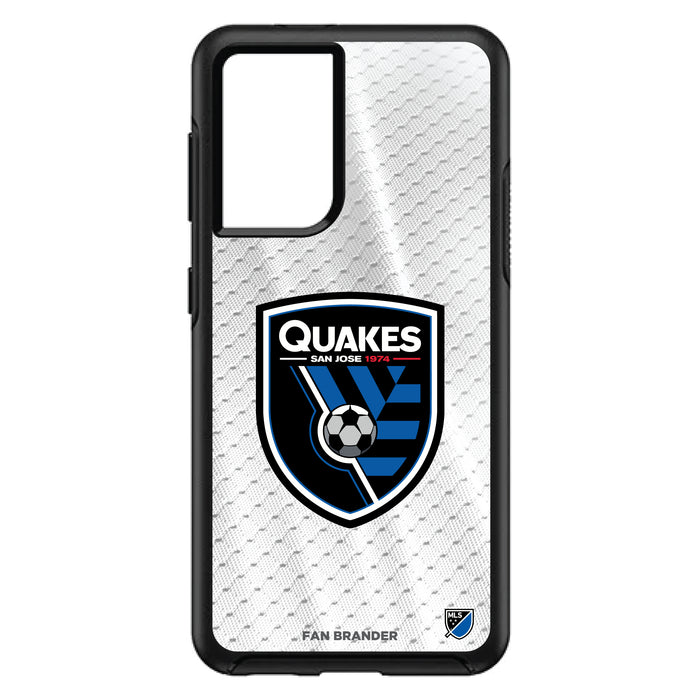 OtterBox Black Phone case with San Jose Earthquakes Primary Logo on Jersey Design