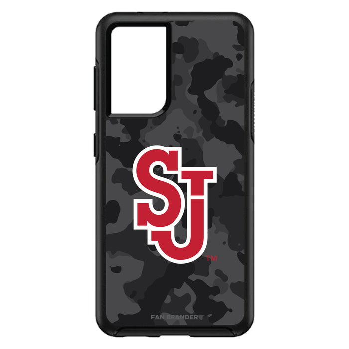 OtterBox Black Phone case with St. John's Red Storm Urban Camo Background