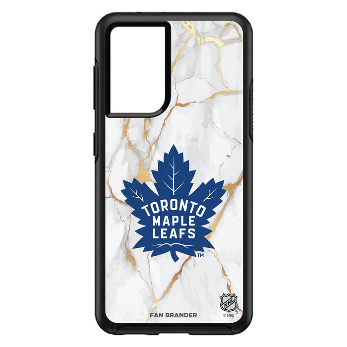 OtterBox Black Phone case with Toronto Maple Leafs White Marble design