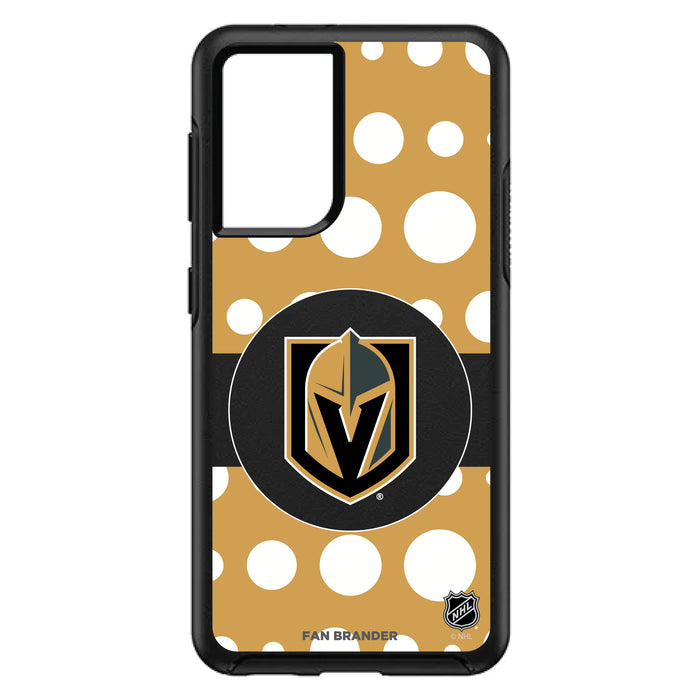 OtterBox Black Phone case with Vegas Golden Knights Polka Dots design