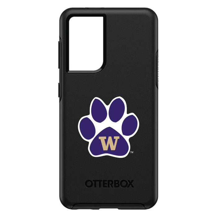 OtterBox Black Phone case with Washington Huskies Secondary Logo