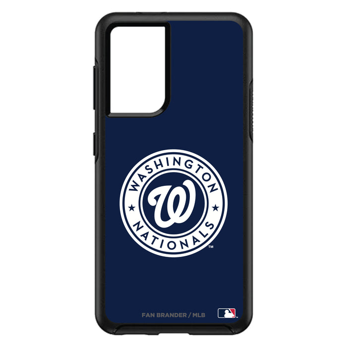 OtterBox Black Phone case with Washington Nationals Primary Logo and Team Background