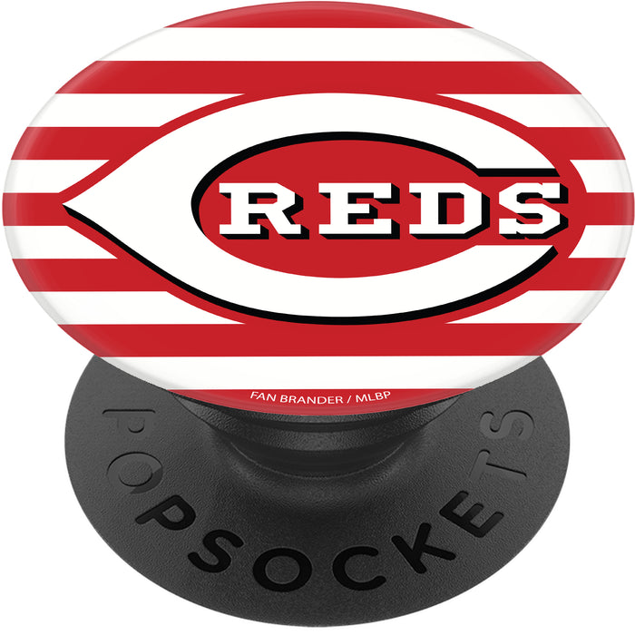 PopSocket PopGrip with Cincinnati Reds Primary Logo with Stripes