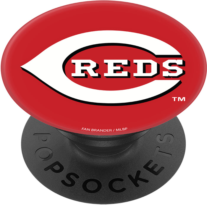 PopSocket PopGrip with Cincinnati Reds Primary Logo on Team Color Background