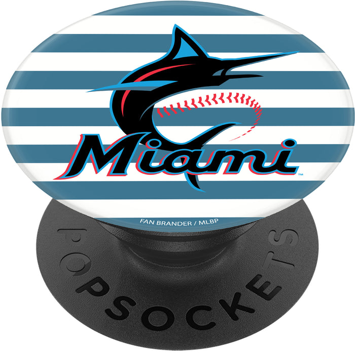 PopSocket PopGrip with Miami Marlins Primary Logo with Stripes