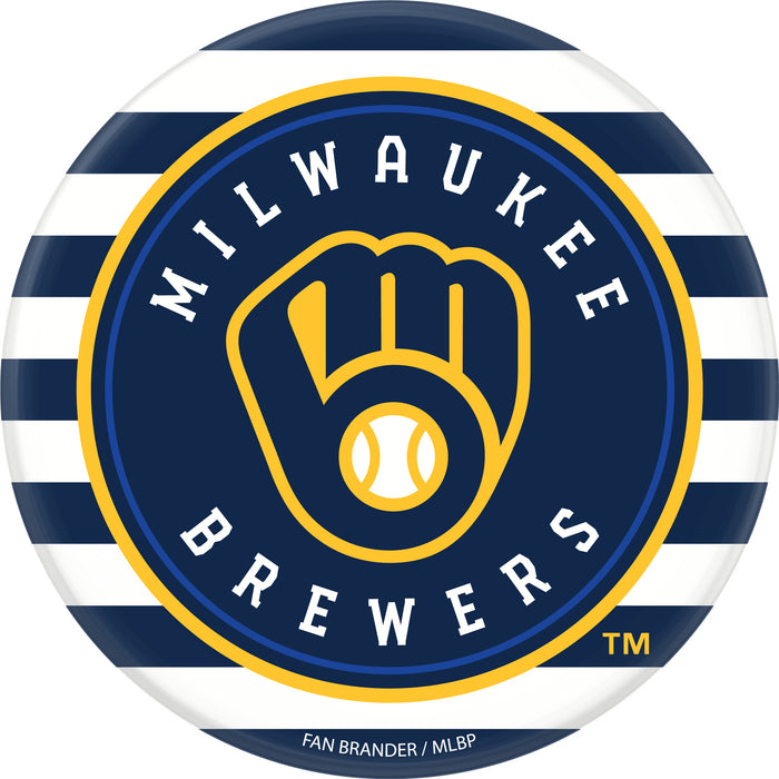 PopSocket PopGrip with Milwaukee Brewers Primary Logo with Stripes