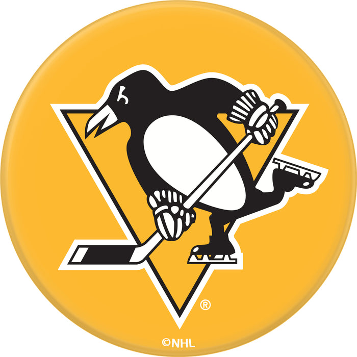 PopSocket PopGrip with Pittsburgh Penguins Team Color Background