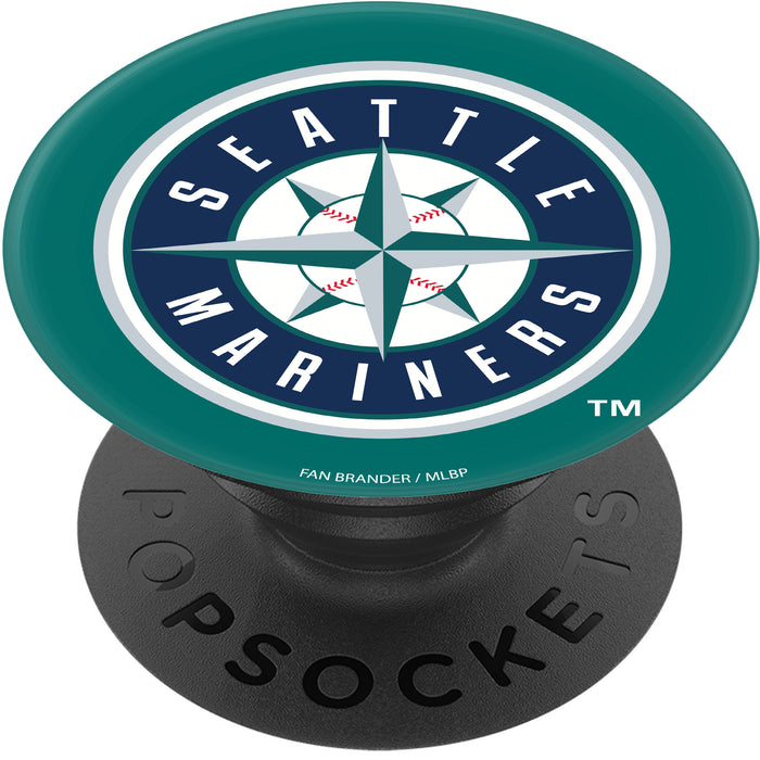 PopSocket PopGrip with Seattle Mariners Primary Logo on Team Color Background