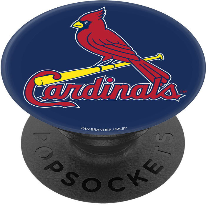 PopSocket PopGrip with St. Louis Cardinals Primary Logo on Team Color Background
