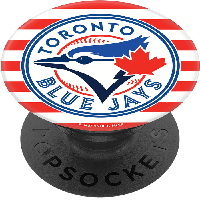 PopSocket PopGrip with Toronto Blue Jays Primary Logo with Stripes