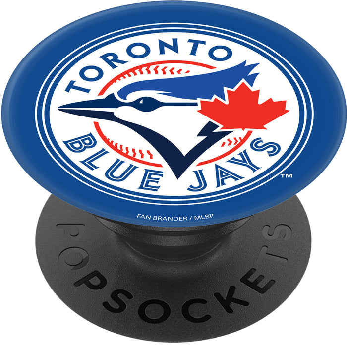 PopSocket PopGrip with Toronto Blue Jays Primary Logo on Team Color Background