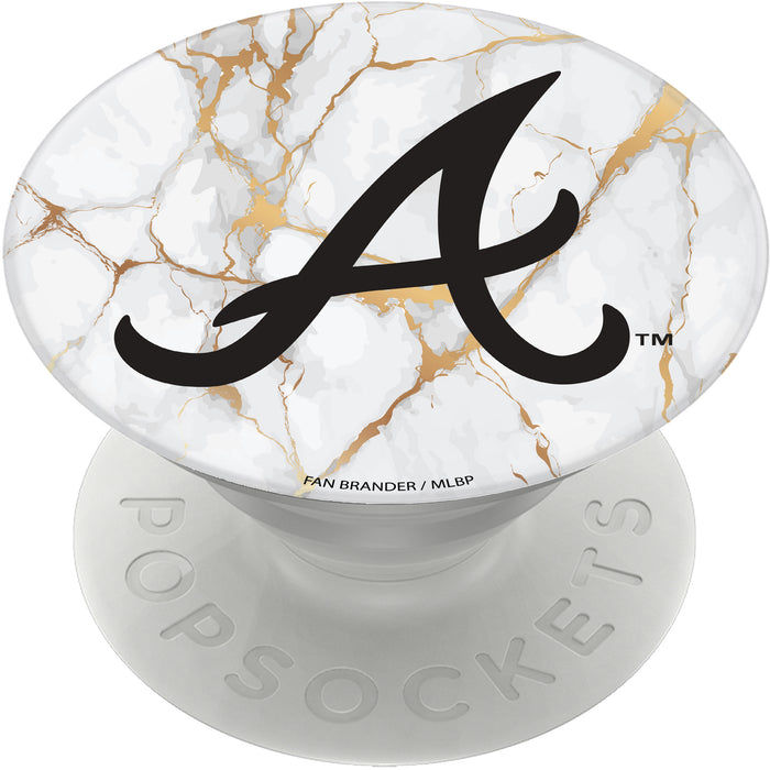 PopSocket PopGrip with Atlanta Braves White Marble design
