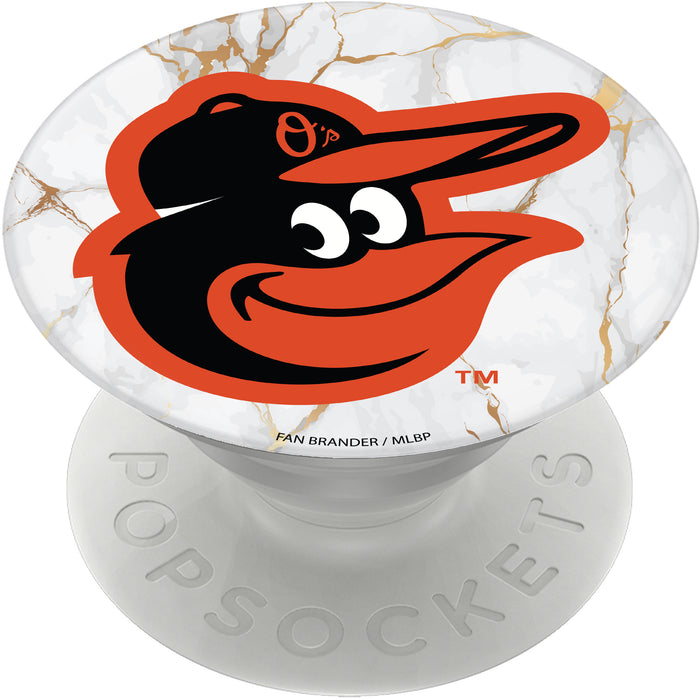 PopSocket PopGrip with Baltimore Orioles White Marble design