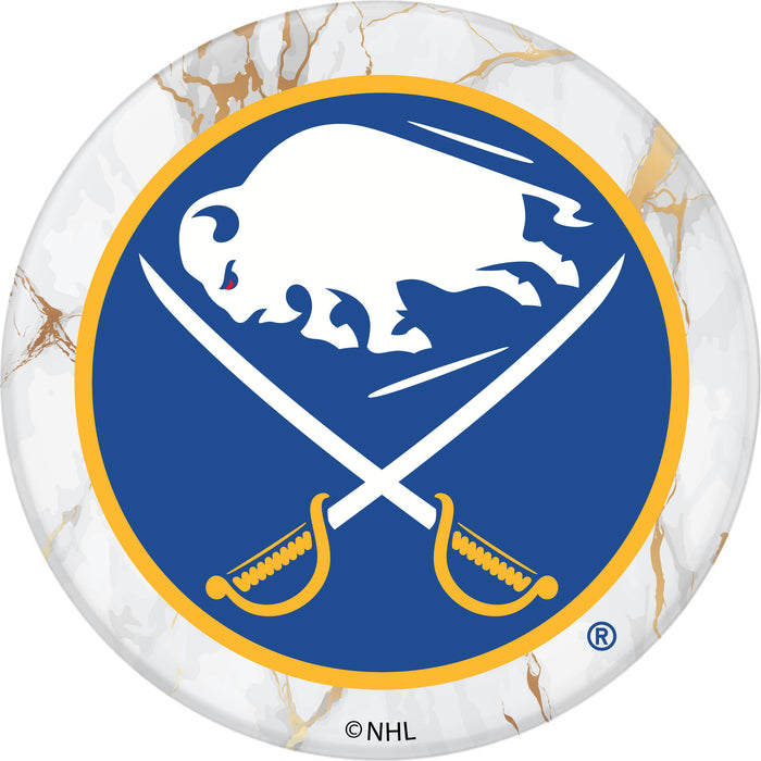 PopSocket PopGrip with Buffalo Sabres White Marble design