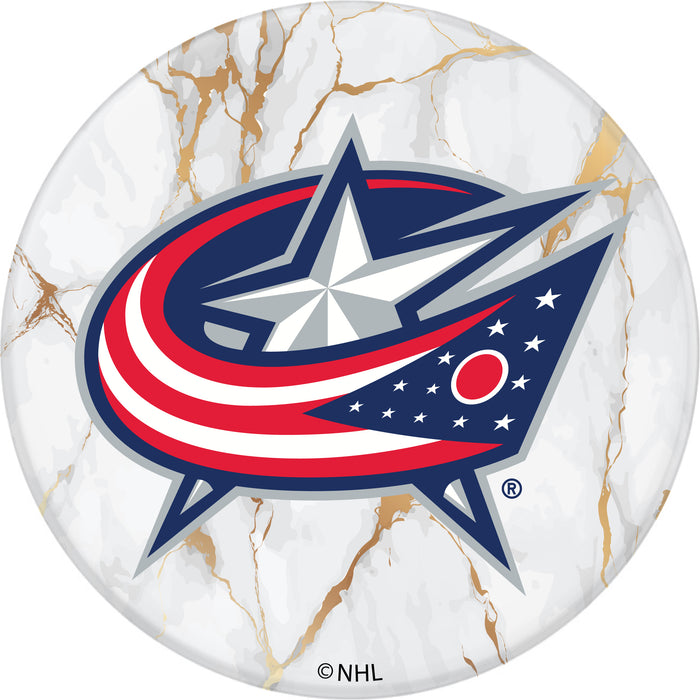 PopSocket PopGrip with Columbus Blue Jackets White Marble design